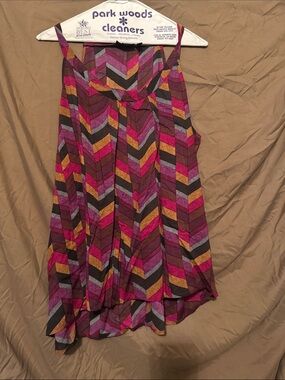 Women’s Chevron Pleated Midi Skirt - Multi Color
